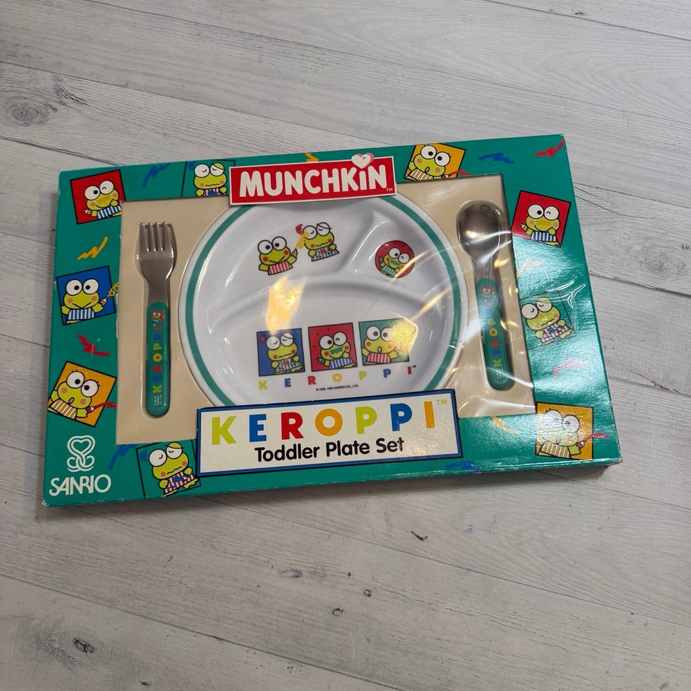 Munchkin‎ & Sanrio Keroppi Toddler Plate Set NEW